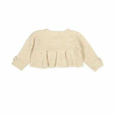 TUTTO PICCOLO Cardigan Filo Cotone Beige Primavera-Estate