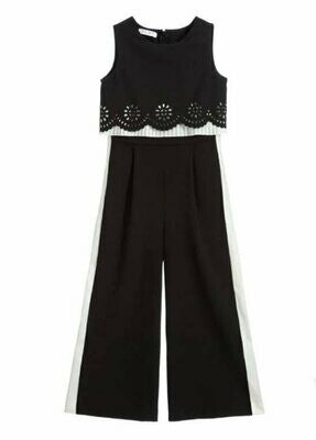 ELSY Girl Tuta nero-bianco – Scaglione Kids - Main Image