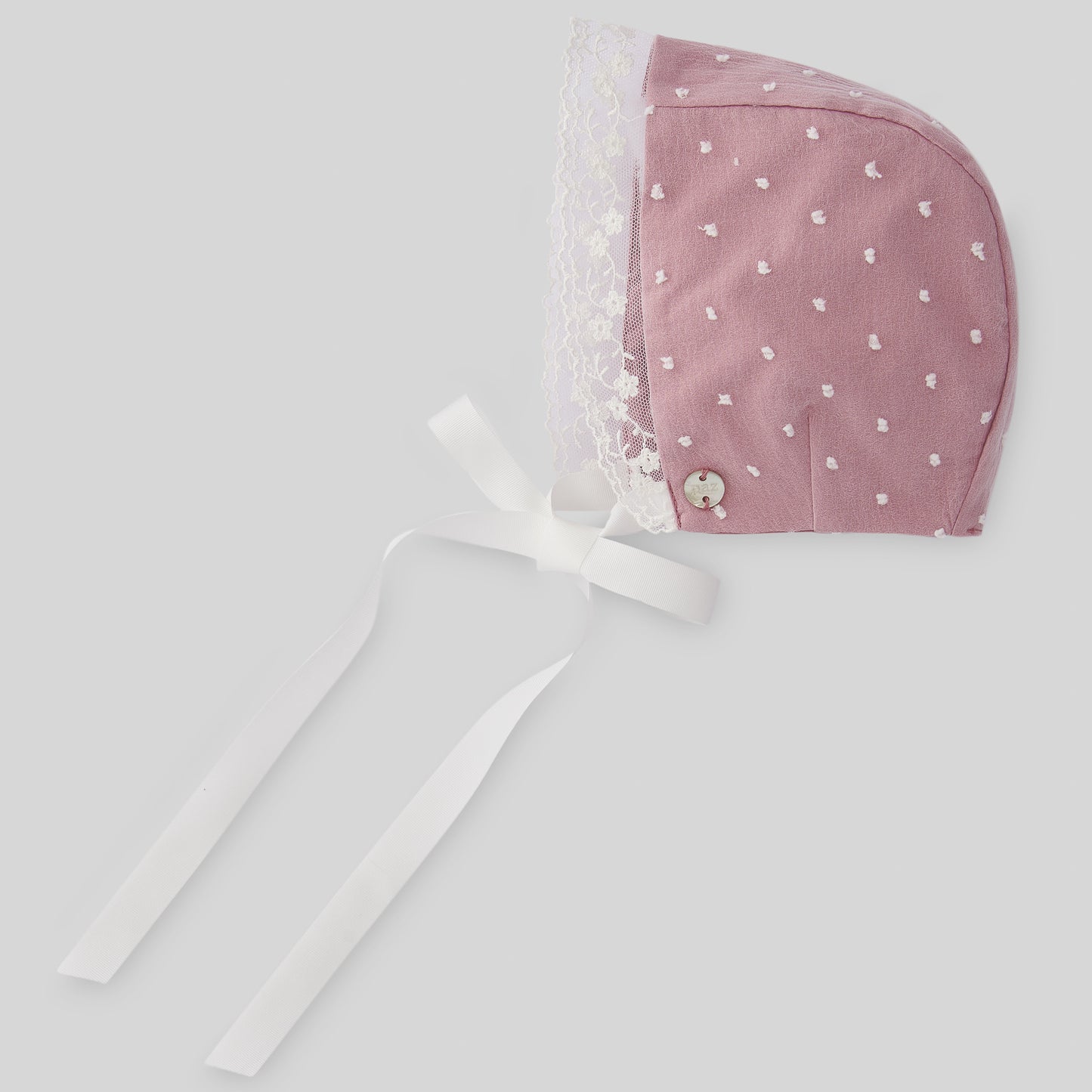 PAZ RODRIGUEZ Pink-cream ceremony cap