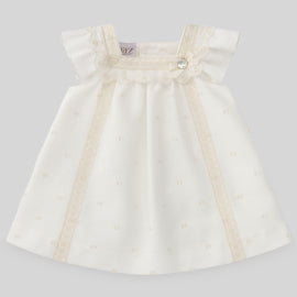 PAZ RODRIGUEZ Vestito+Cuffia+Coulotte Cerimonia Crudo Primavera-Estate