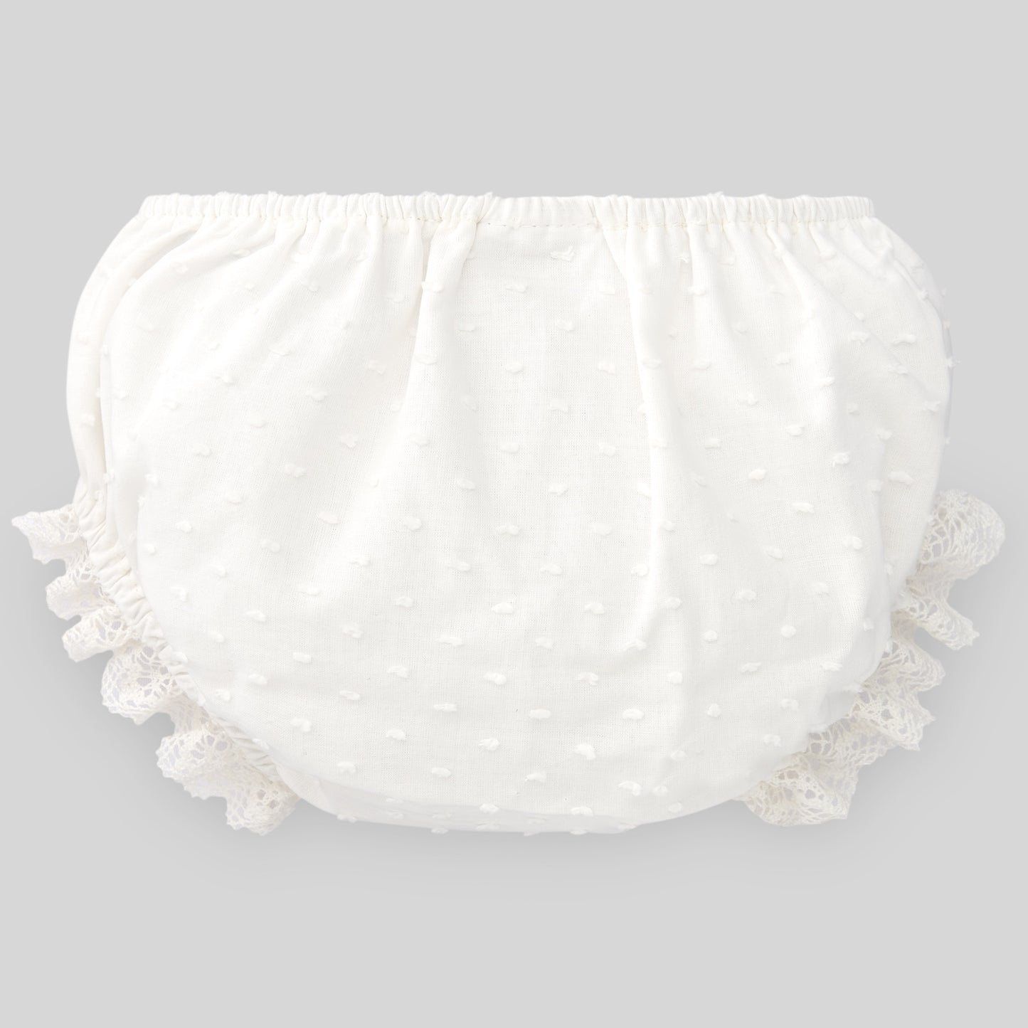 PAZ RODRIGUEZ Abito Battesimale con Coulotte e Cuffietta Panna Autunno-Inverno