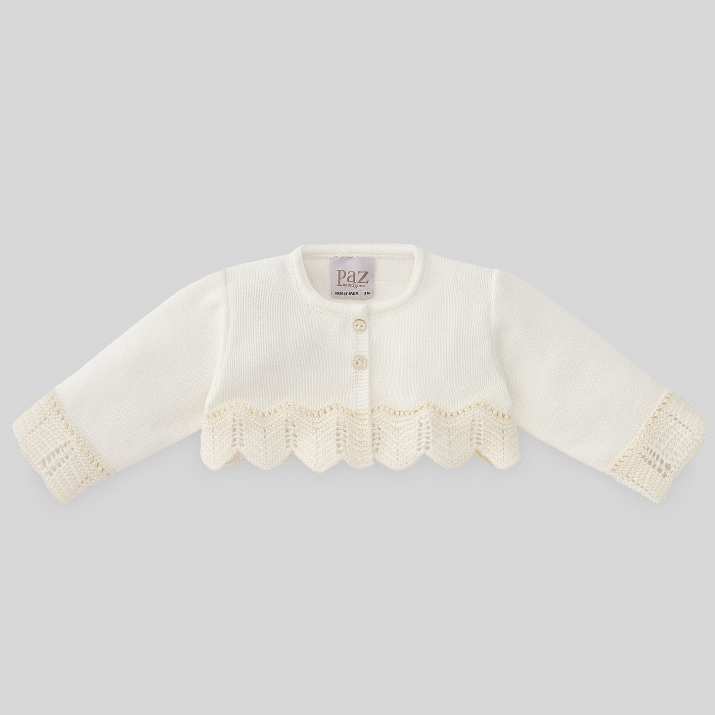 PAZ RODRIGUEZ Giacchino Corto Filo Cotone Crudo-Beige Primavera-Estate