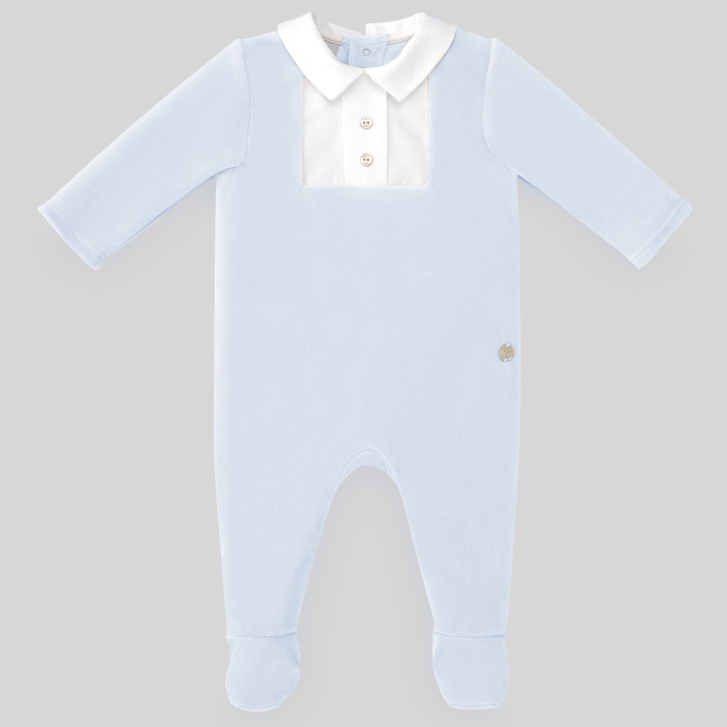 PAZ RODRIGUEZ Tutina Ciniglia Celeste-Bianco Autunno-Inverno