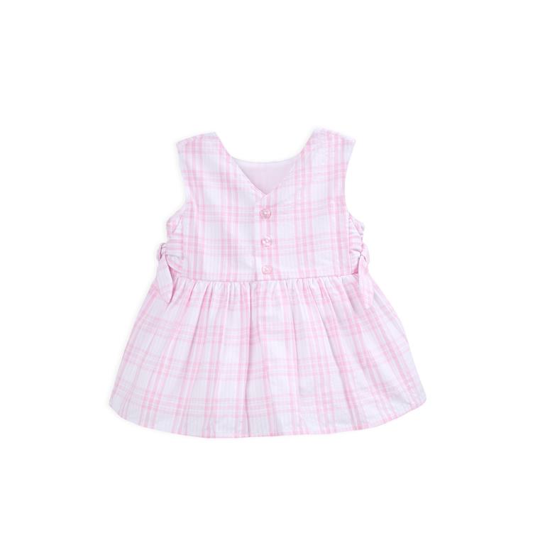 TUTTO PICCOLO Vestito Quadri Rosa-Bianco