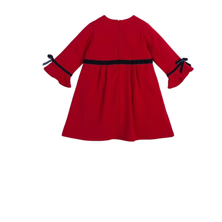 EVERYTHING SMALL Red-blue dress with blue tights