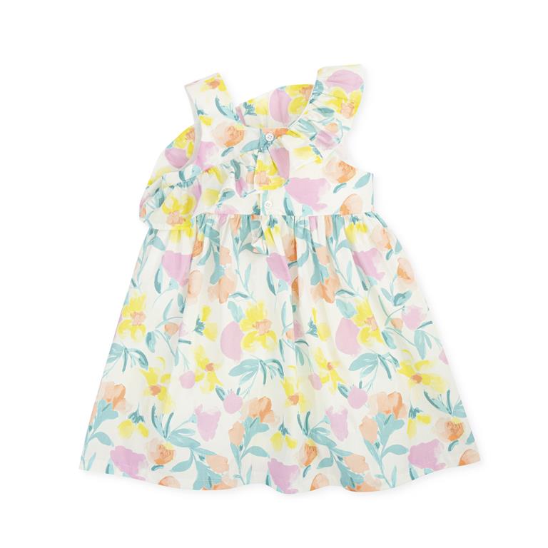 TUTTO PICCOLO Vestito Cotone Fantasia Fiori Multicolore