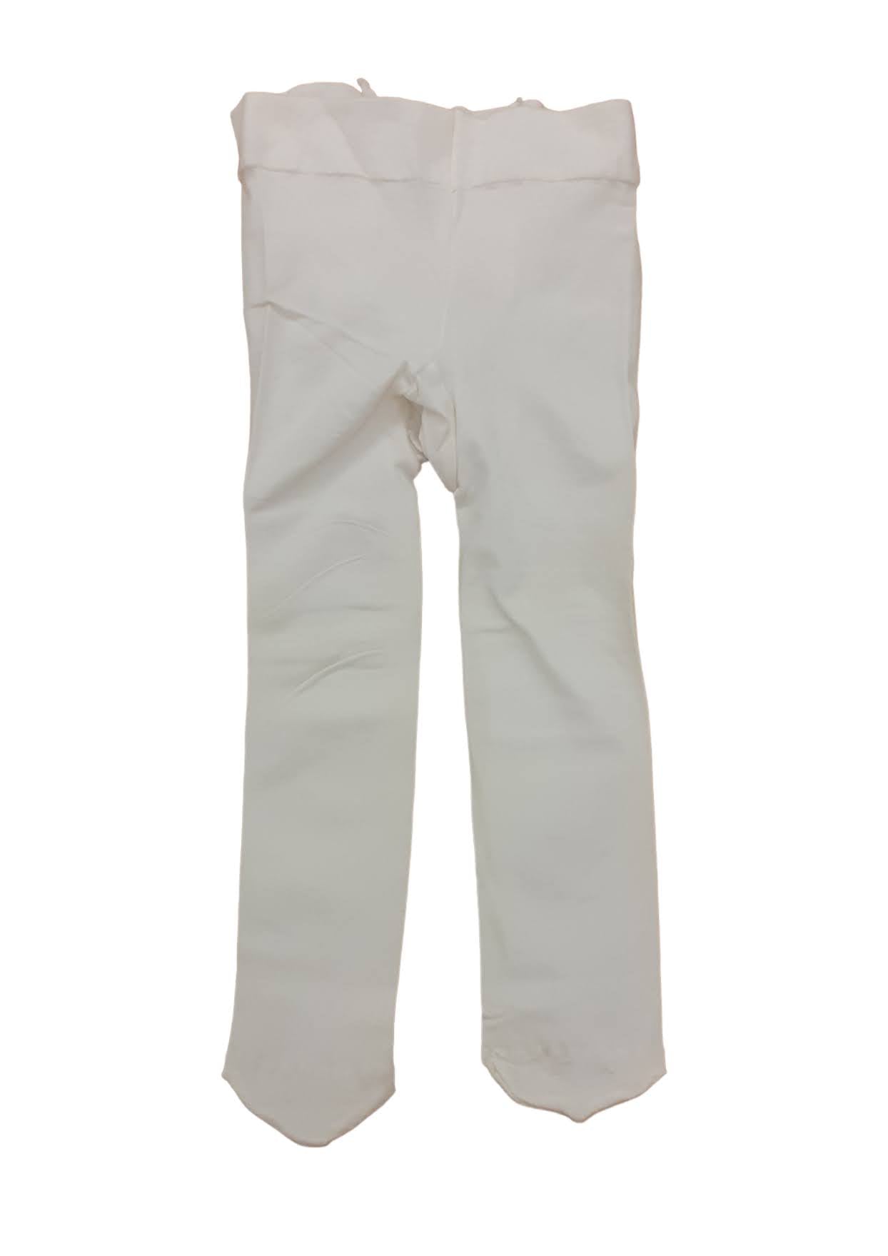 STORY LORIS Microfibre tights with tulle ruffles and cream bow