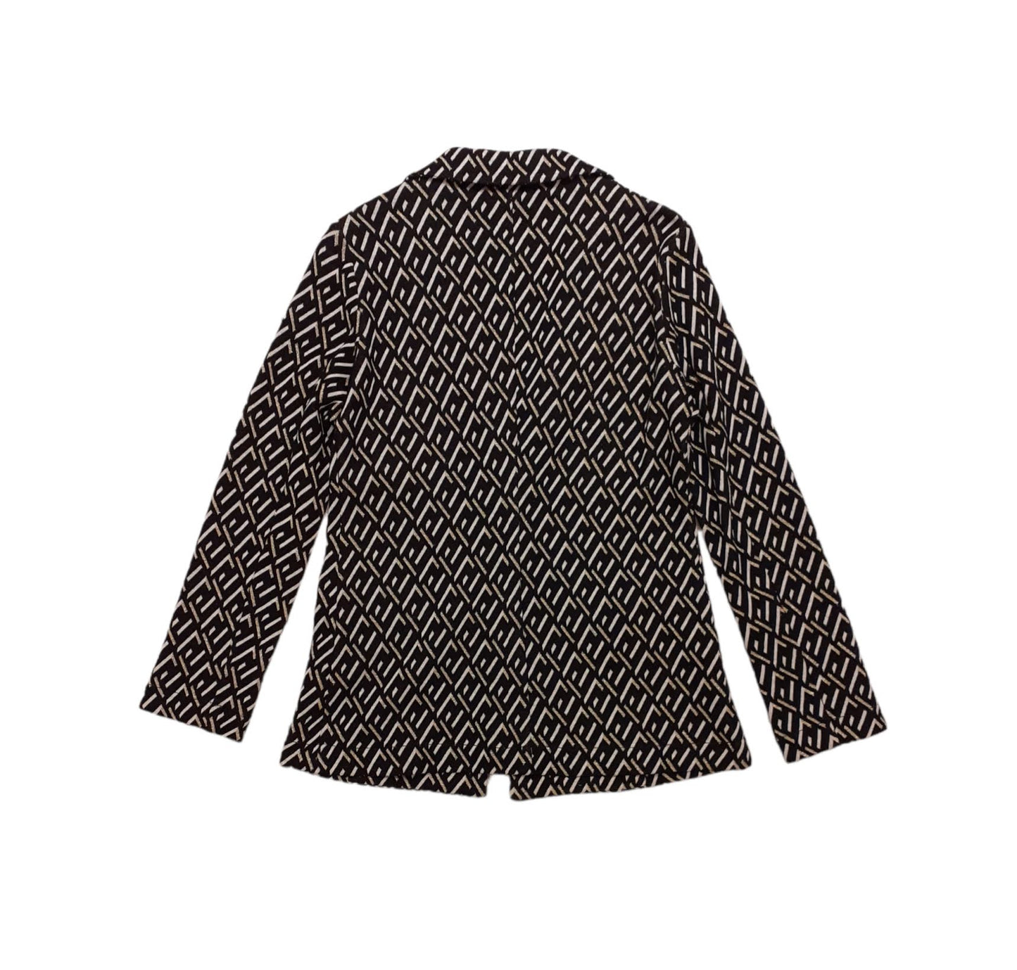 ELSY Couture Black-gold-cream patterned blazer jacket