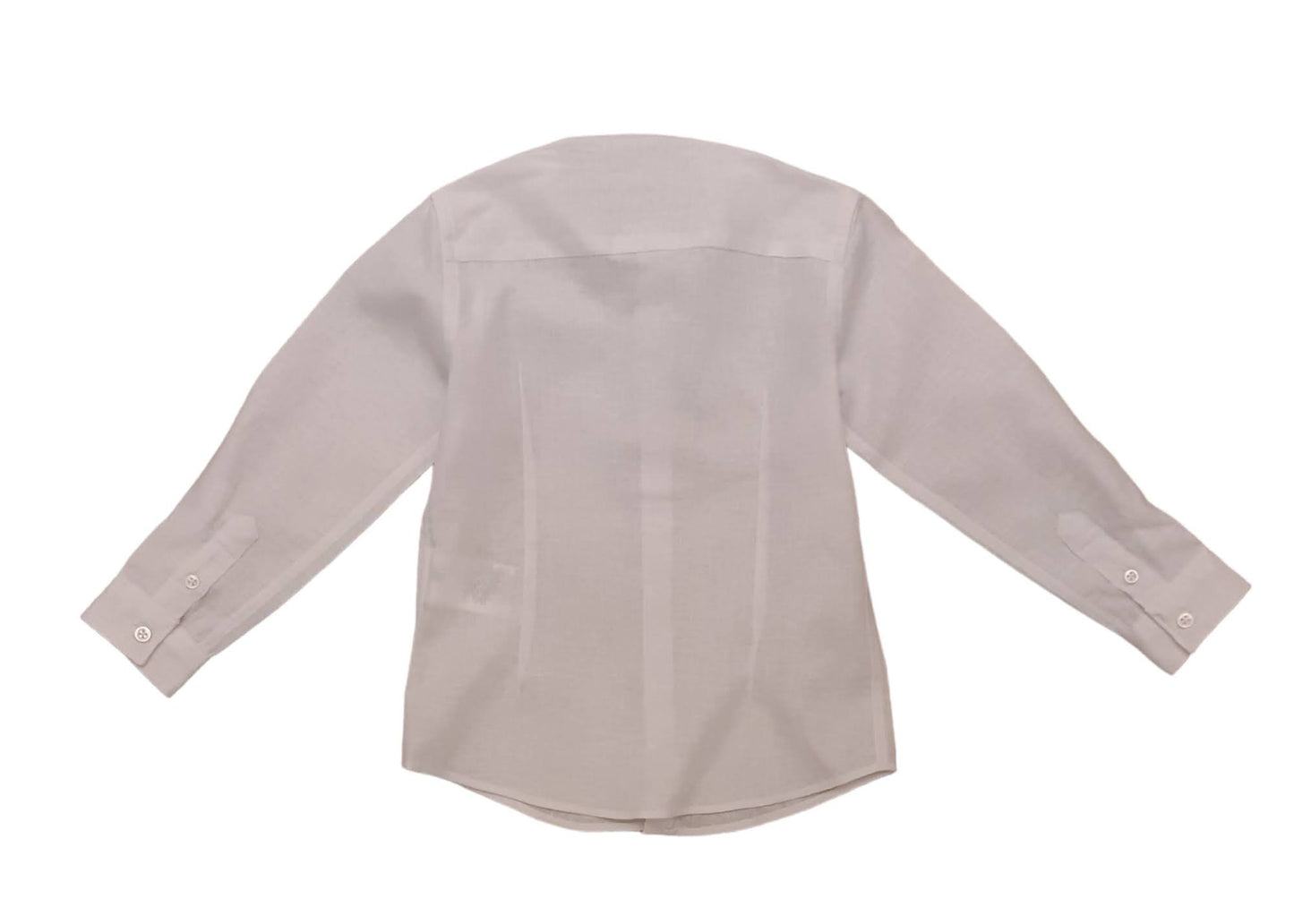 MANUEL RITZ Camicia Coreana Misto Lino Bianco