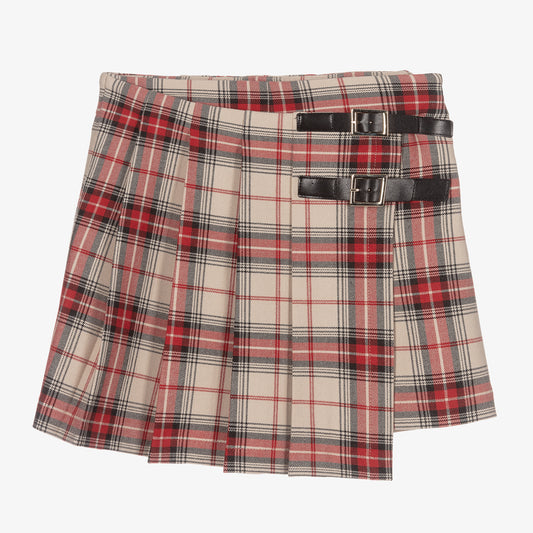 ELSY Girl Kilt-Shorts tartan beige-nero-rosso