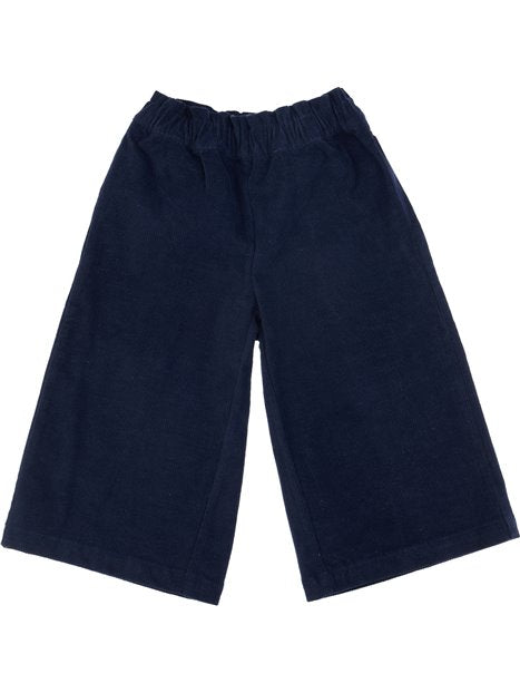 Malvi & Co. pantalone in velluto Blu Navy