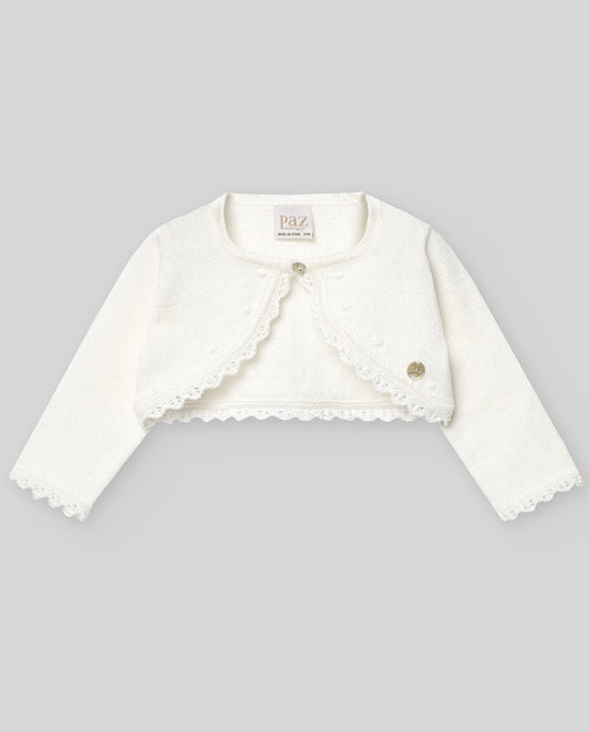 PAZ RODRIGUEZ Cardigan Cotone Smerlo Panna Primavera-Estate