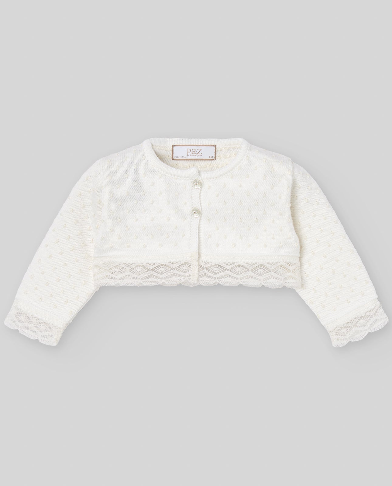 PAZ RODRIGUEZ  Completo 4 pezzi Cerimonia Vestito-Coulotte-Cuffia-Cardigan Panna Primavera-Estate