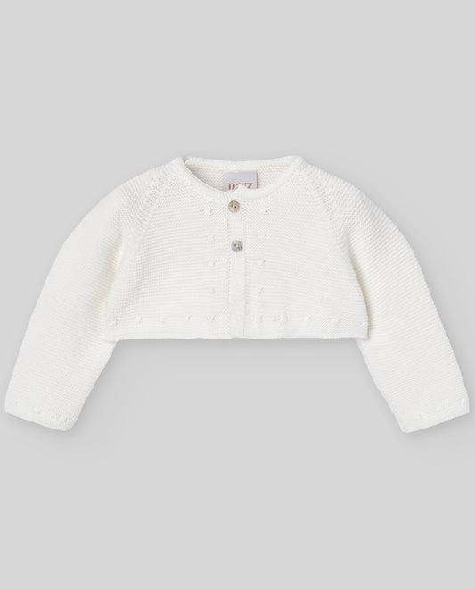 PAZ RODRIGUEZ Giacchino Corto Filo Cotone Colore Crema Primavera-Estate