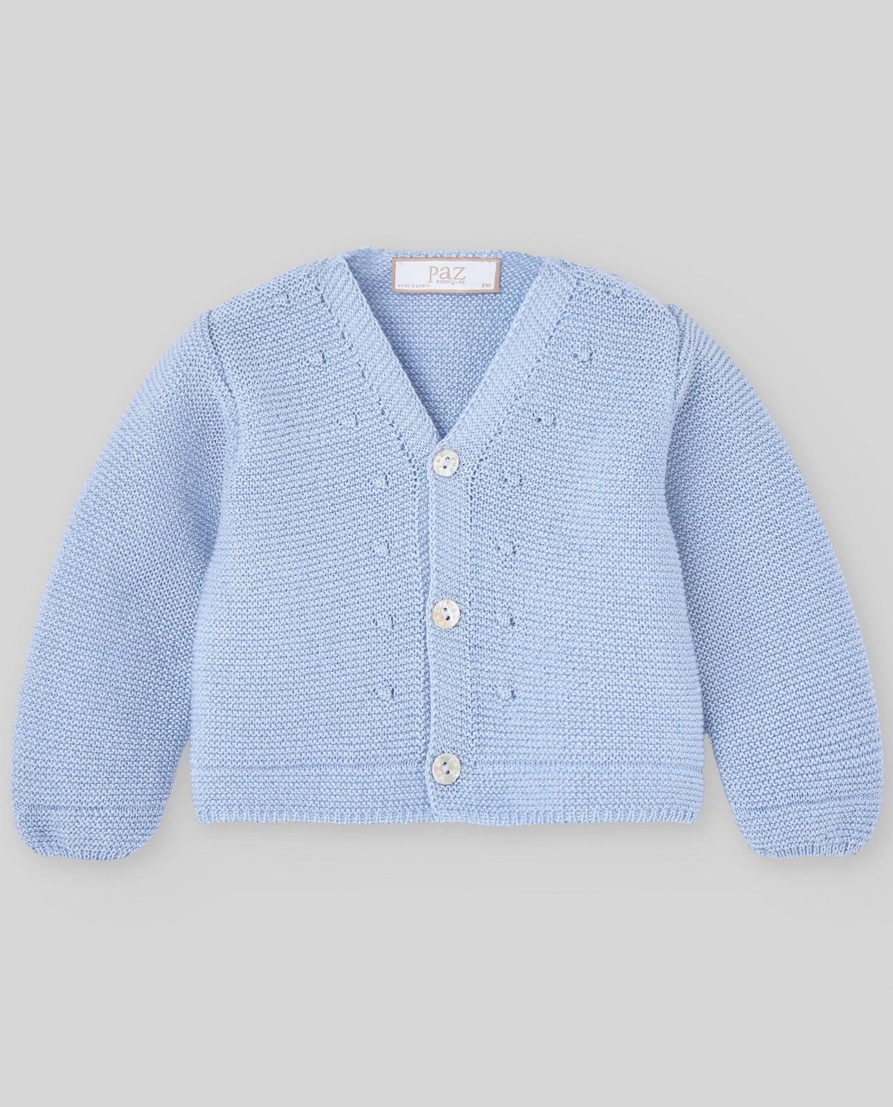 PAZ RODRIGUEZ Completo 2 pezzi Panna-Celeste + Cardigan Panna Primavera-Estate