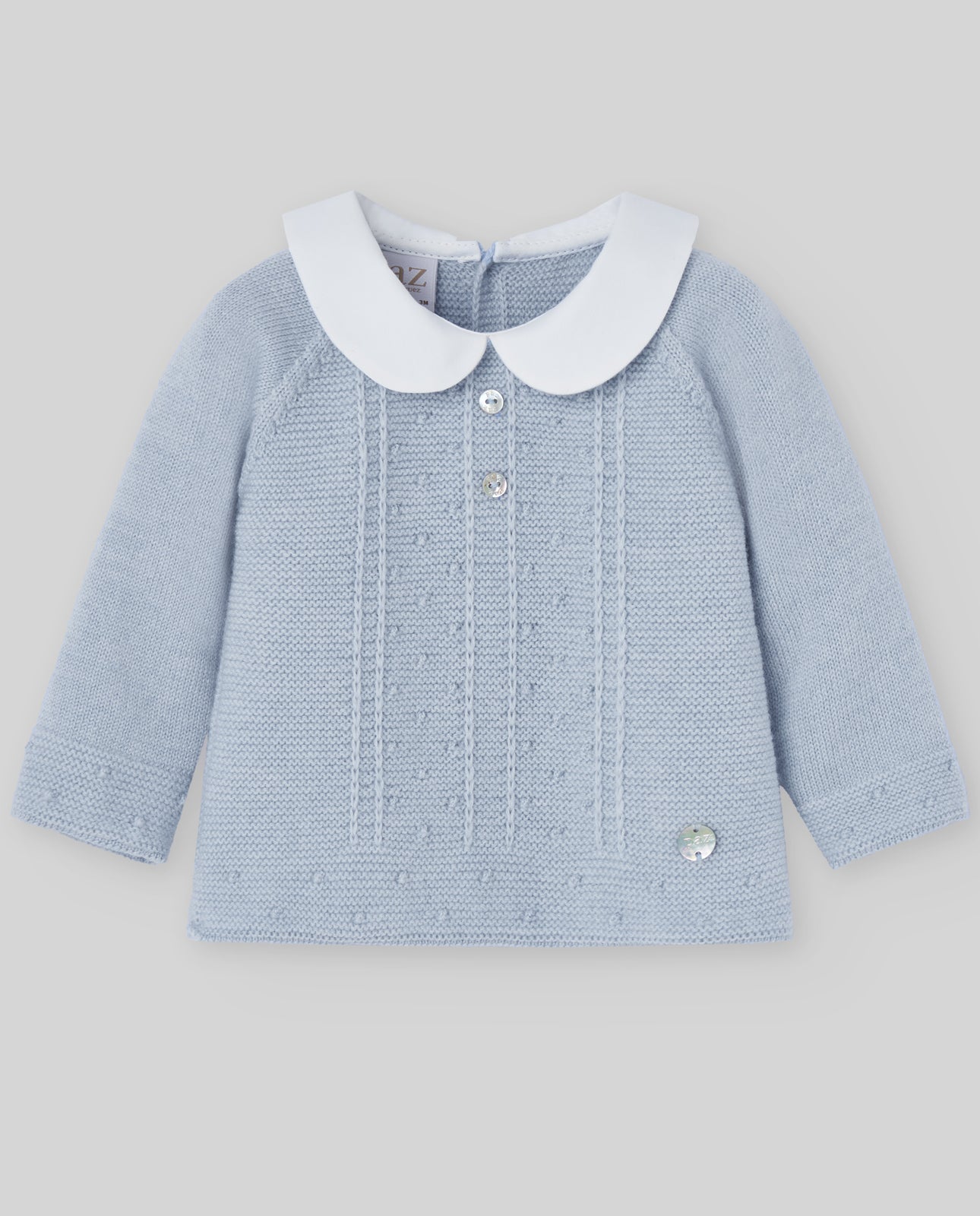 PAZ RODRIGUEZ Tutina 2 pezzi con Cappellino lana merino Extrafine Azzurro Autunno-Inverno