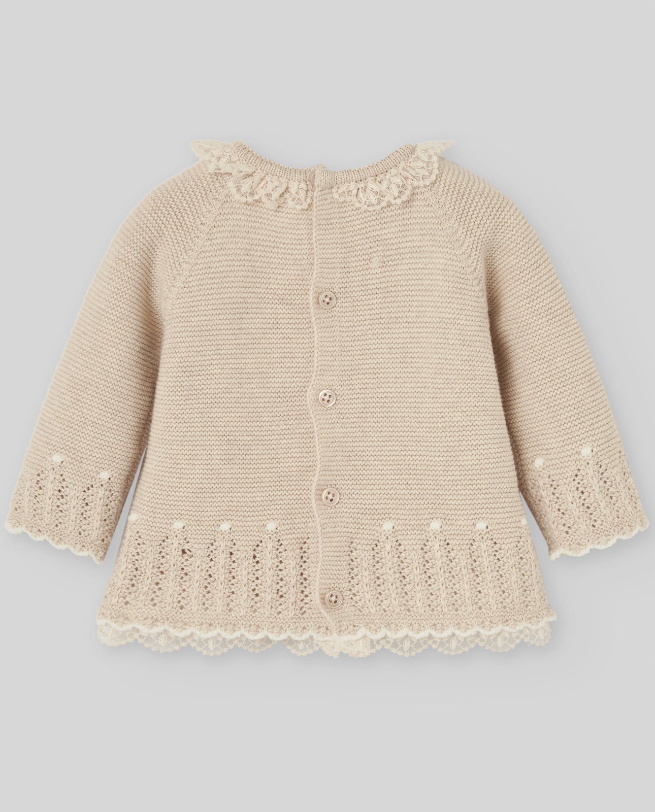 PAZ RODRIGUEZ Tutina 2 pezzi con Cuffia Cotone-Cashmere Avena-Rosa Autunno-Inverno