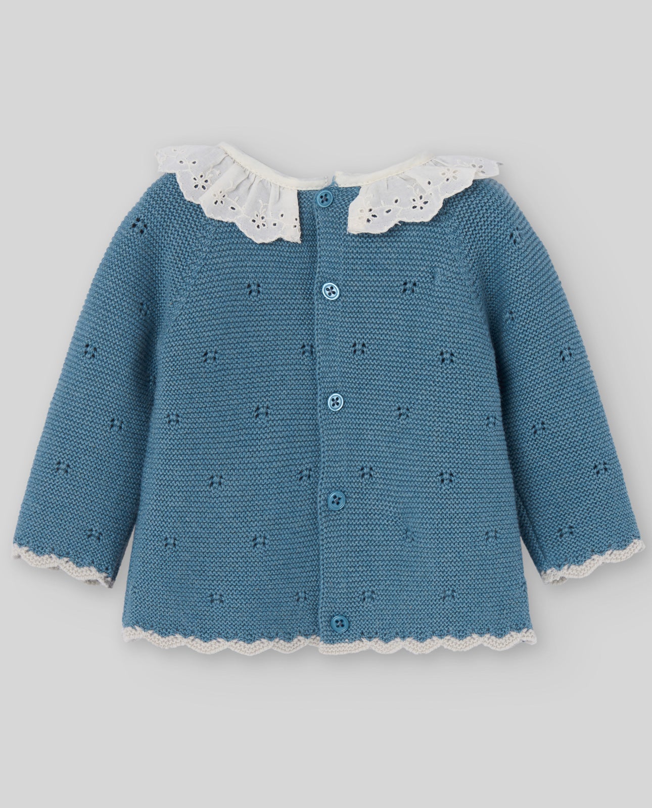 PAZ RODRIGUEZ Completo 2 pezzi Azzurro Nilo-Panna-Avena Cotone-Cashmere Autunno-Inverno