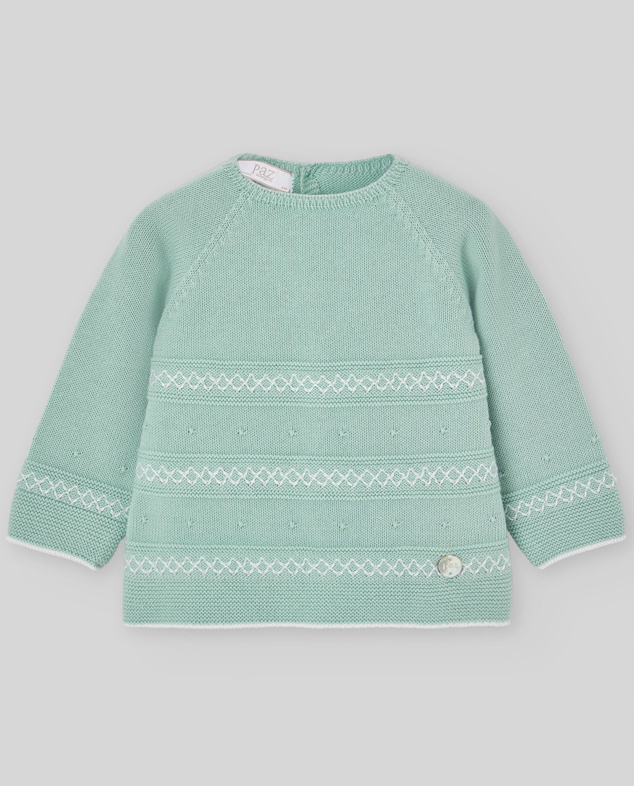 PAZ RODRIGUEZ Tutiina 2 pezzi + Cappellino Verde Acqua-Bianco Cotone Primavera-Estate