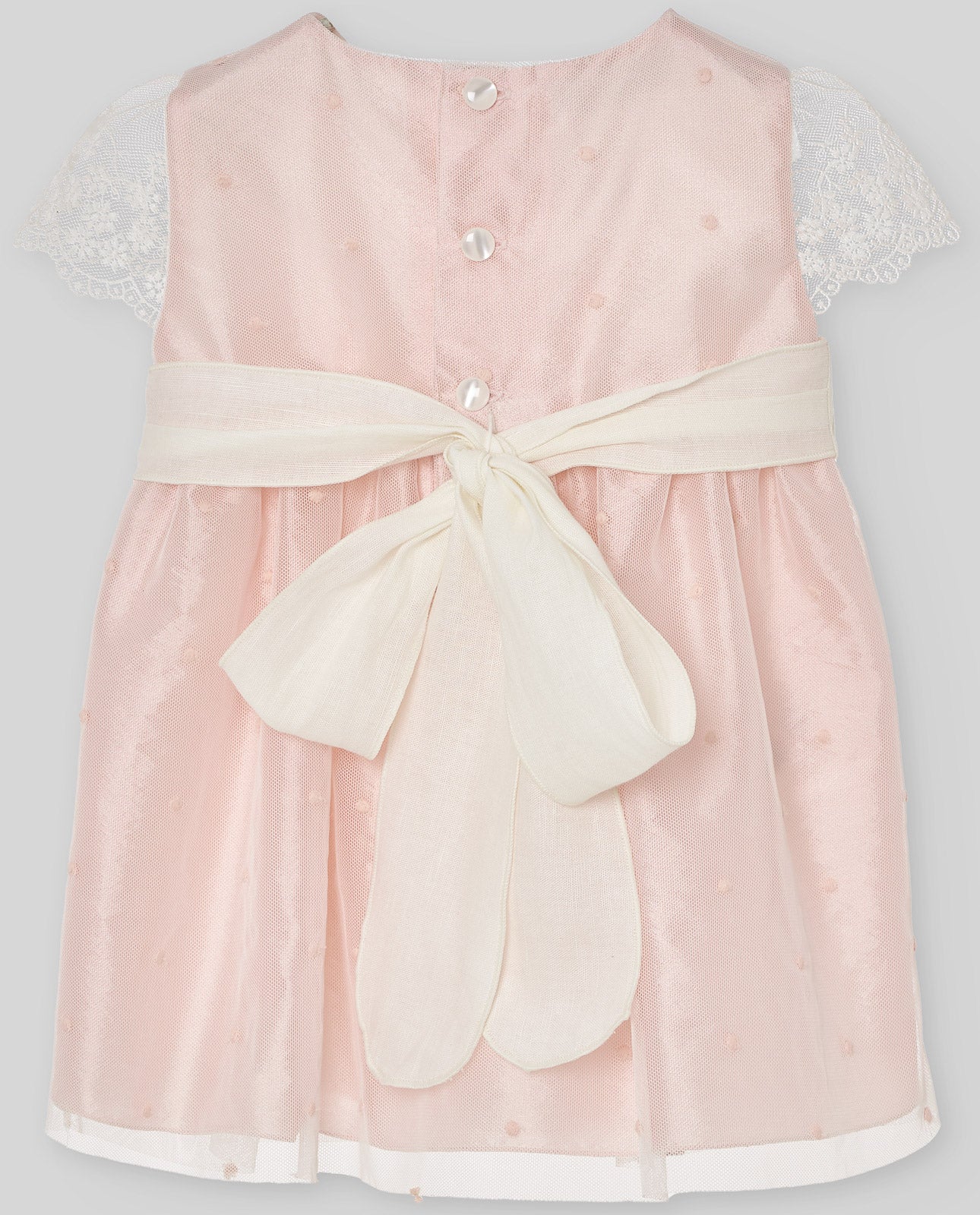 PAZ RODRIGUEZ Abito Cerimonia Tulle Taffetà Panna Rosa Primavera-Estate