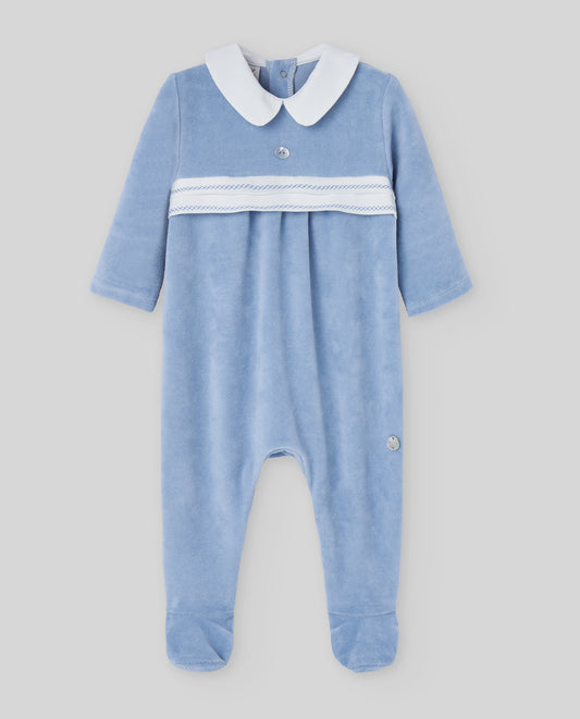 PAZ RODRIGUEZ Tutina Ciniglia Azzurro Polvere-Bianco Autunno-Inverno