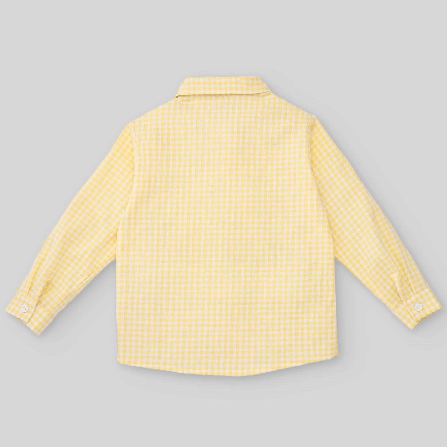 PAZ RODRIGUEZ Yellow-White Checkered Cotton Shirt
