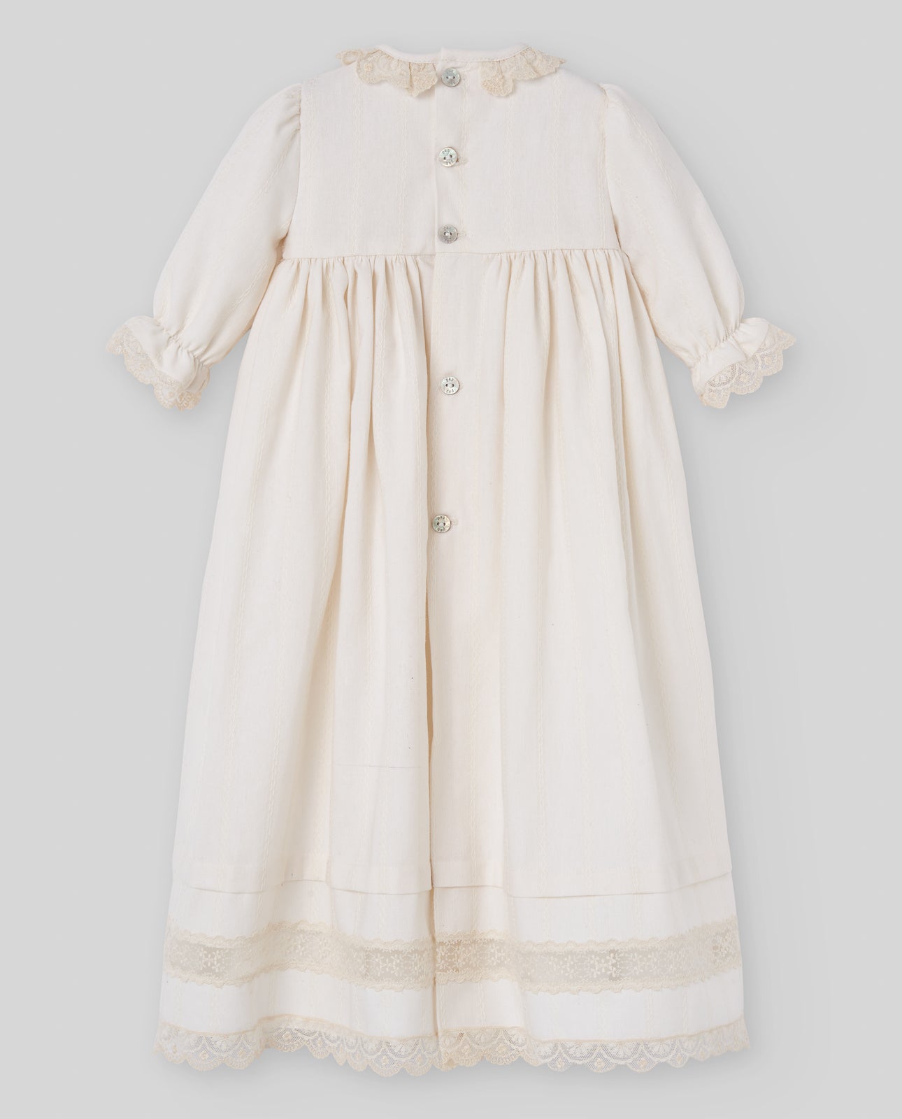 PAZ RODRIGUEZ Set Veste Battesimale + Cuffia + Coulotte + Mantella Panna Autunno-Inverno