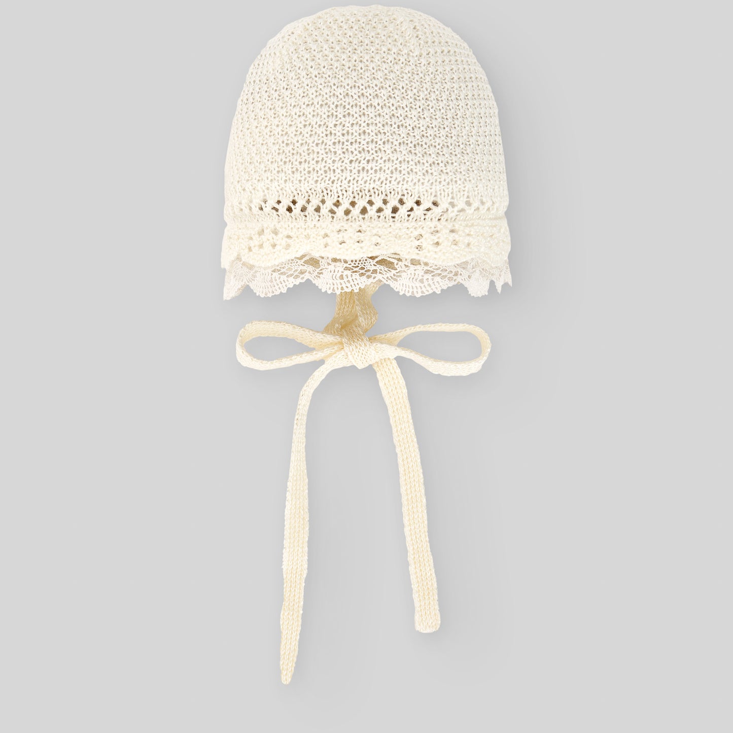 PAZ RODRIGUEZ Ivory Cotton Romper with Bonnet