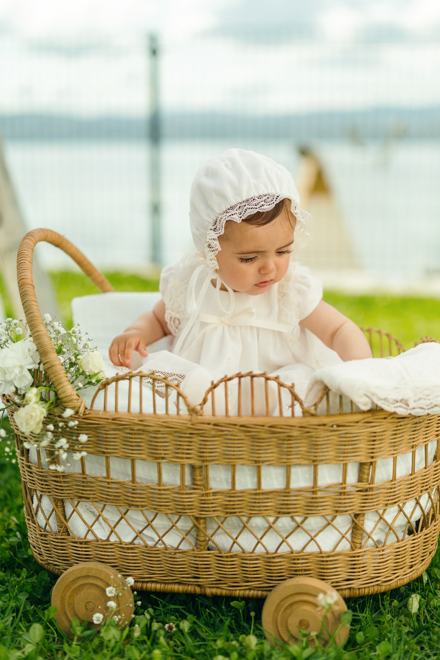 PAZ RODRIGUEZ Cuffia Cerimonia Pizzo Panna Primavera-Estate