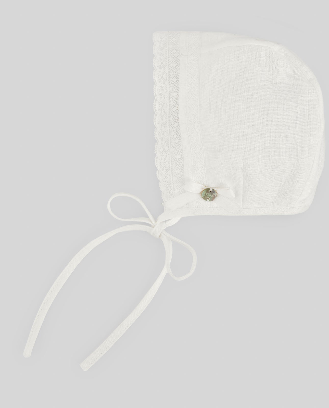 PAZ RODRIGUEZ Pagliaccetto Cerimonia+Cuffia Lino Panna Primavera-Estate