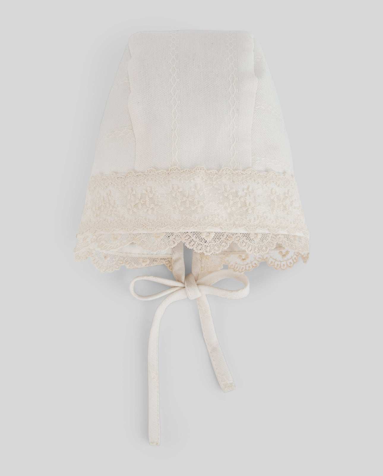 PAZ RODRIGUEZ Set Veste Battesimale + Cuffia + Coulotte + Mantella Panna Autunno-Inverno