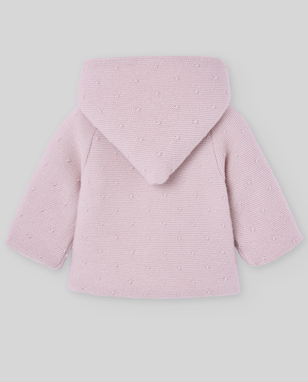 PAZ RODRIGUEZ Cappotto Baby con Cappuccio Lana Merino Extrafine Rosa Malva Autunno-Inverno
