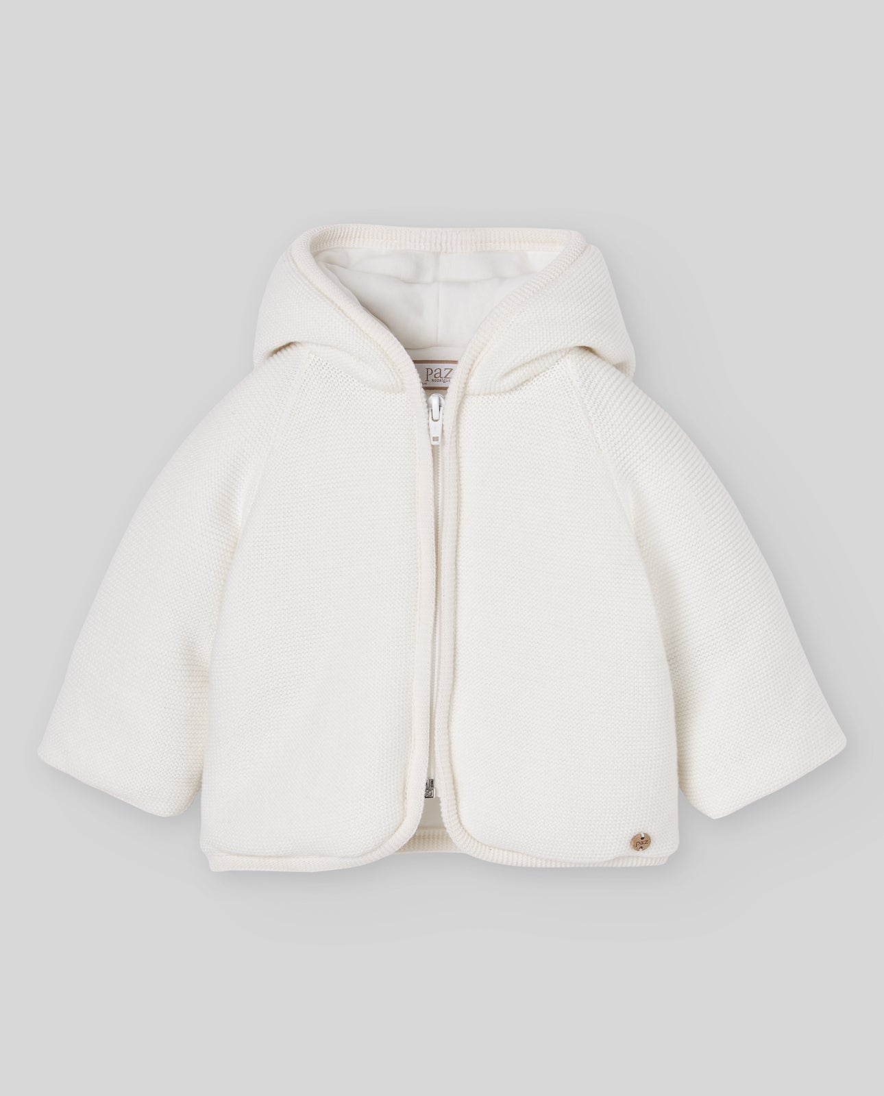 PAZ RODRIGUEZ Cappottino con Zip e Cappuccio Panna autunno-Inverno