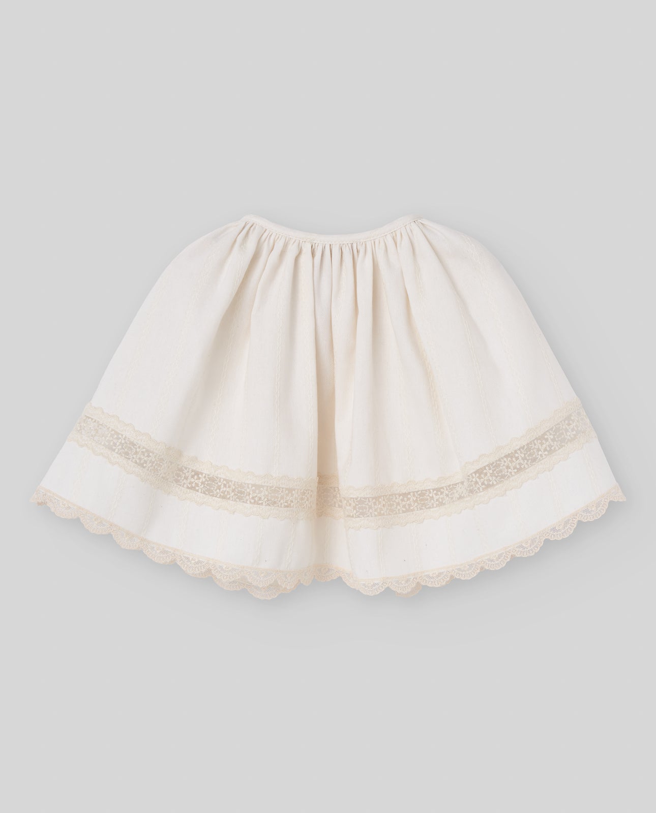 PAZ RODRIGUEZ Set Veste Battesimale + Cuffia + Coulotte + Mantella Panna Autunno-Inverno