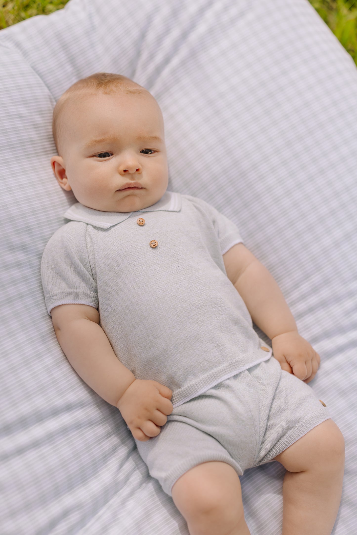 PAZ RODRIGUEZ Completo 2 pezzi Polo+Short Verde Acqua-Bianco Primavera-Estate