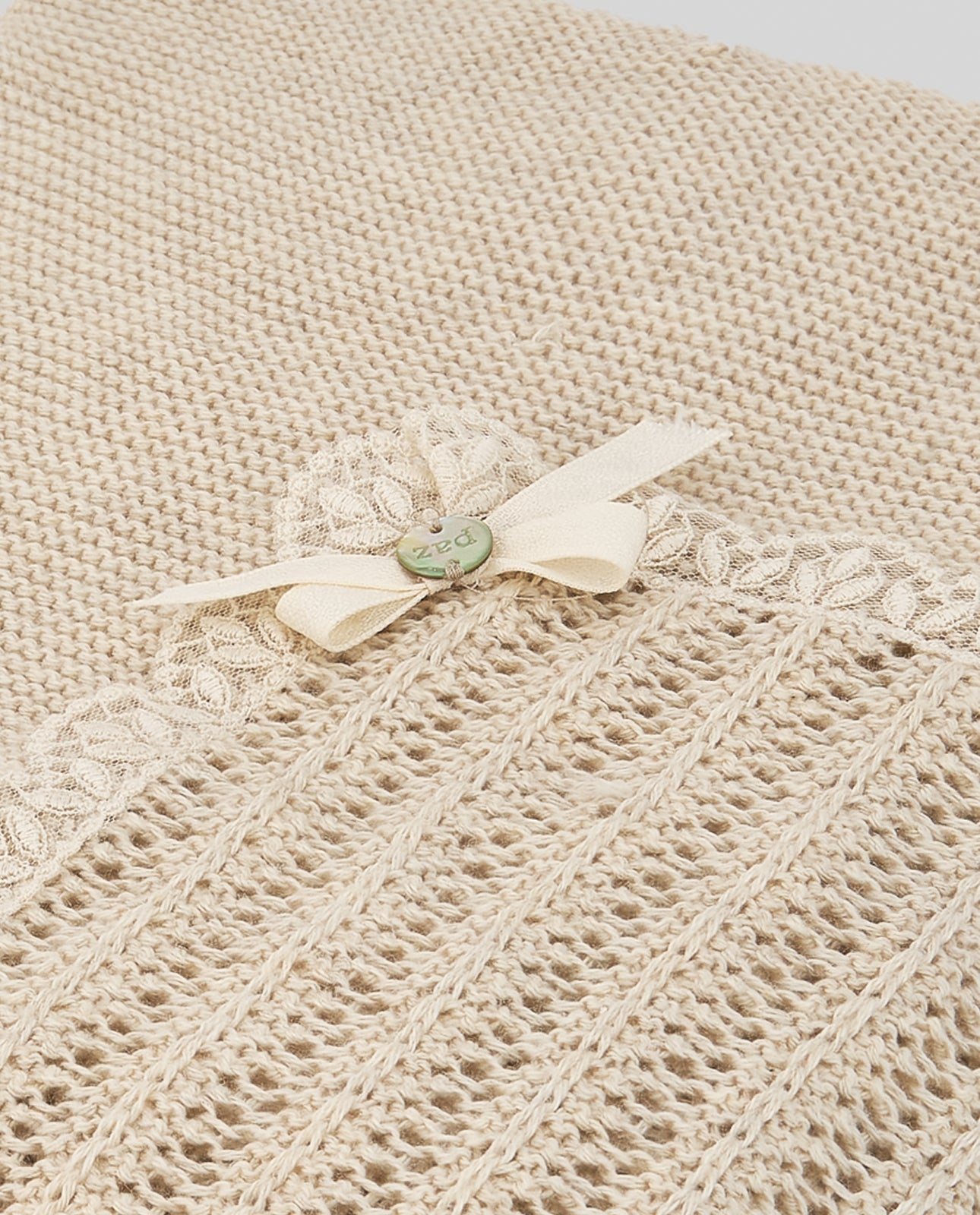 PAZ RODRIGUEZ Coperta Scialle Cotone-Cashmere Colore Avena Autunno-Inverno