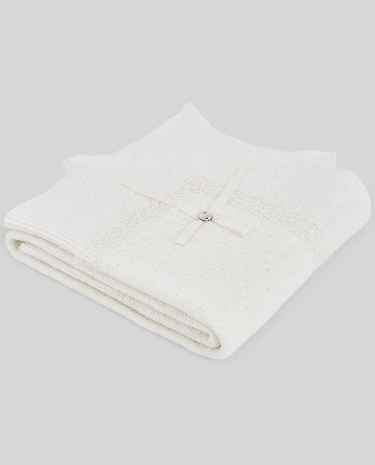 PAZ RODRIGUEZ Coperta Scialle Filo Cotone Panna-Beige Primavera-Estate