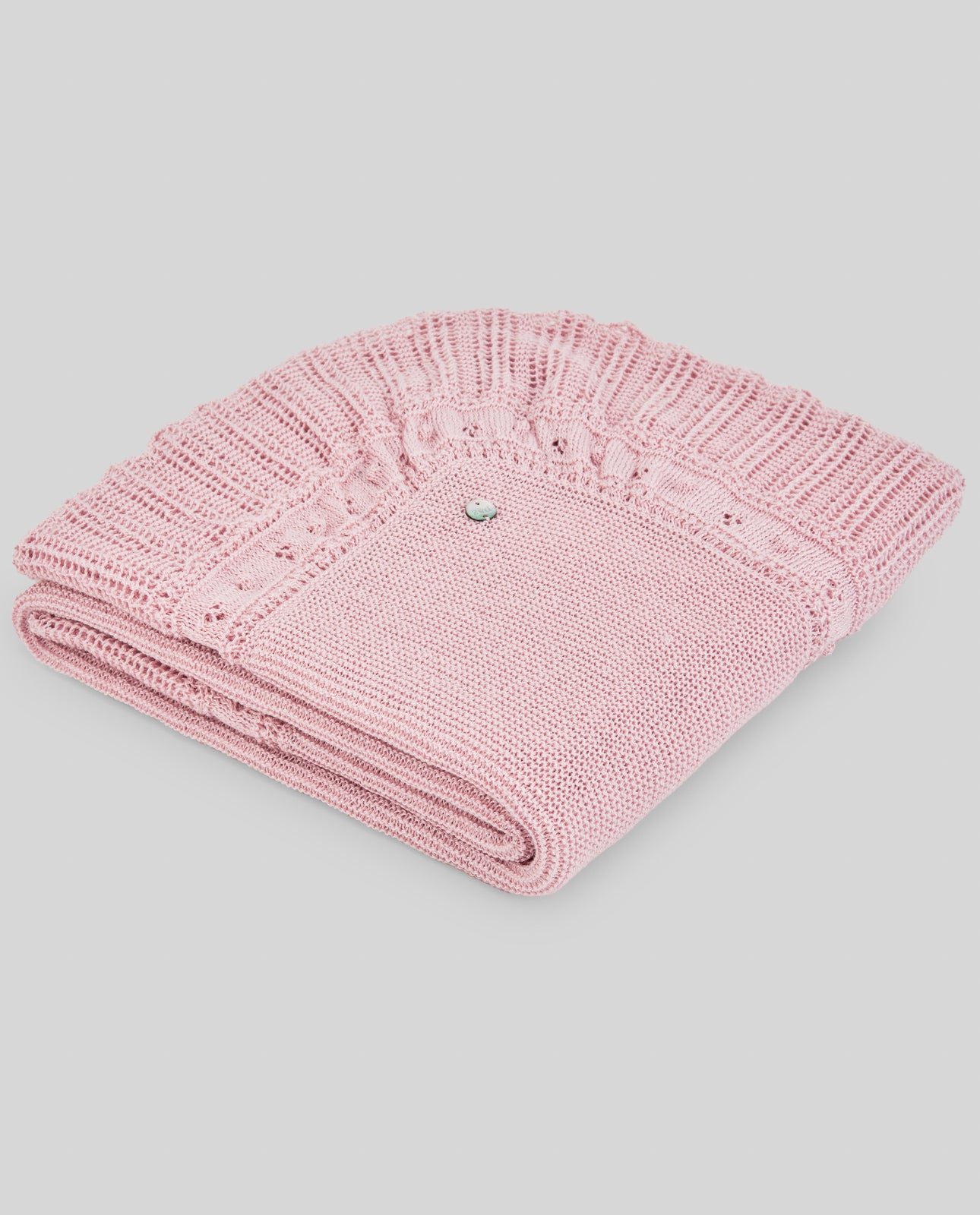 PAZ RODRIGUEZ Coperta Scialle Filo Cotone Rosa Antico Primavera-Estate