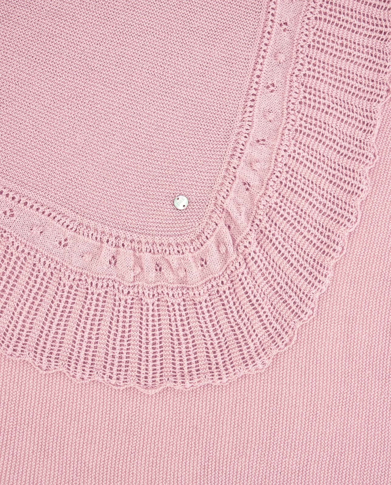 PAZ RODRIGUEZ Coperta Scialle Filo Cotone Rosa Antico Primavera-Estate