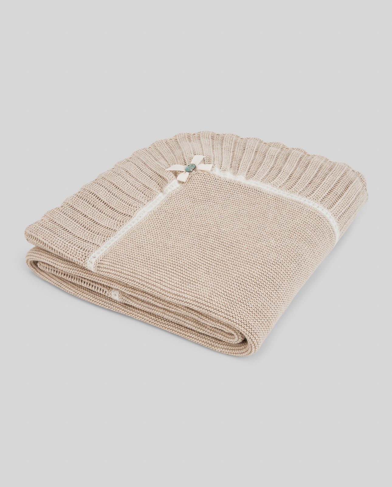 PAZ RODRIGUEZ Coperta Scialle Cotone Cashmere Avena-Panna Autunno-Inverno