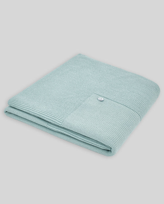 PAZ RODRIGUEZ Coperta Lana Merino Extrafine Verde Salvia Autunno-Inverno