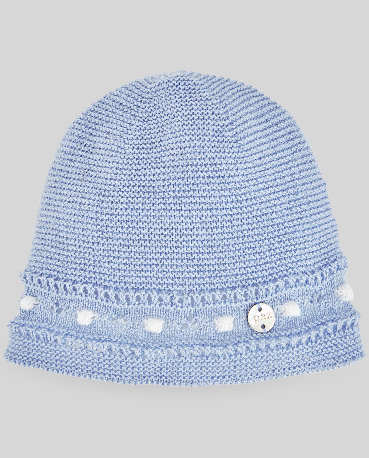 PAZ RODRIGUEZ Tutiina 2 pezzi + Cappellino Azzurro Polvere-Bianco Cotone Primavera-Estate