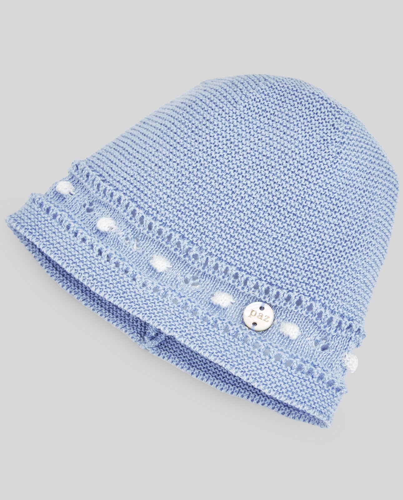 PAZ RODRIGUEZ Tutiina 2 pezzi + Cappellino Azzurro Polvere-Bianco Cotone Primavera-Estate