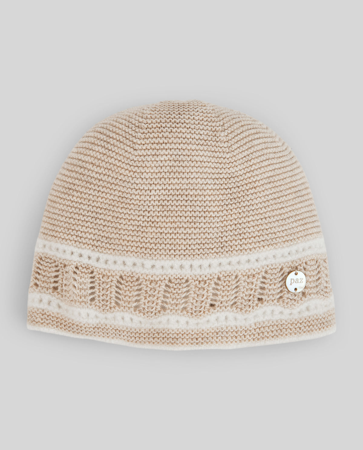 PAZ RODRIGUEZ Tutina 2 pezzi con Cappellino Cotone-Cashmere Avena-Panna Autunno-Inverno