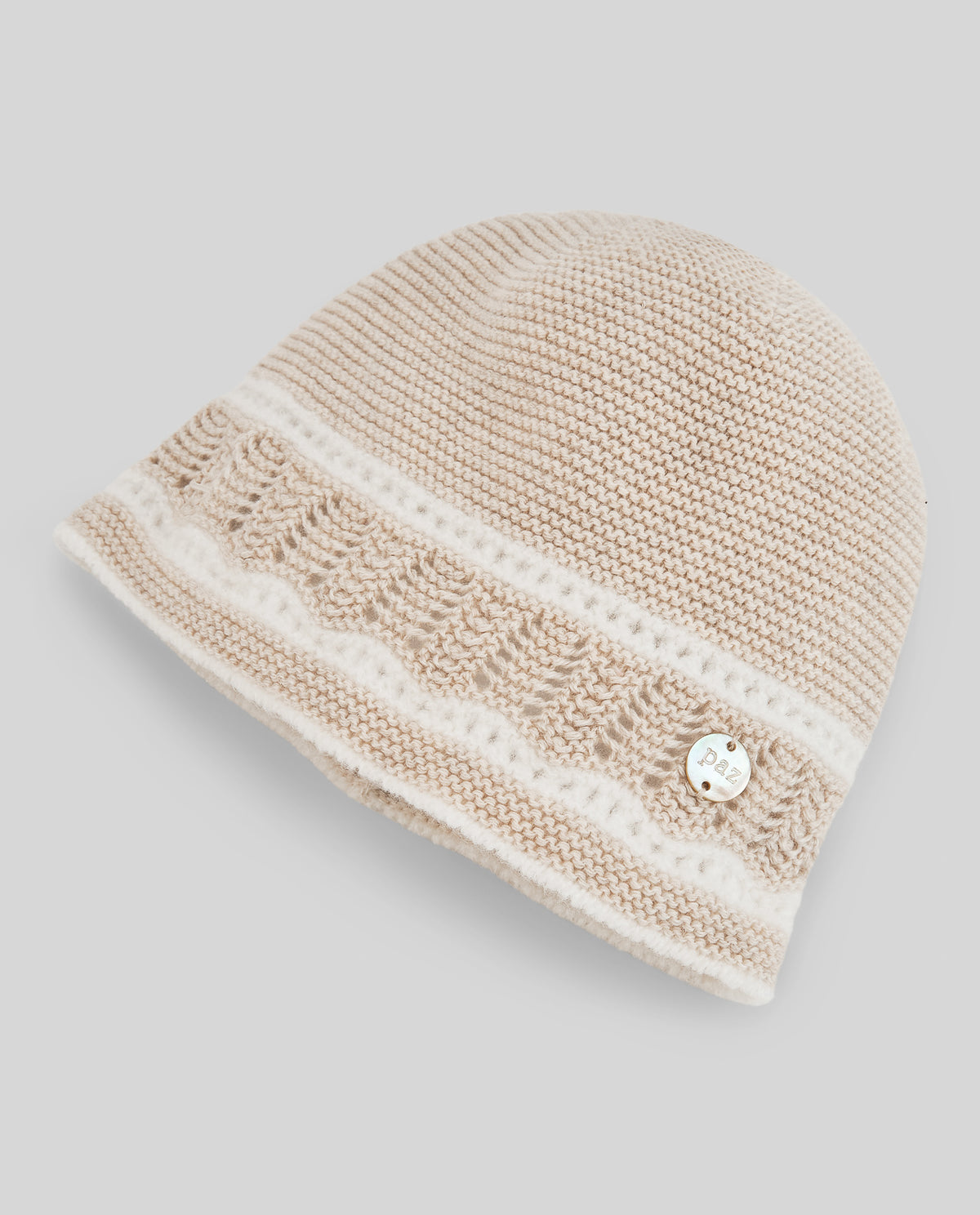PAZ RODRIGUEZ Tutina 2 pezzi con Cappellino Cotone-Cashmere Avena-Panna Autunno-Inverno