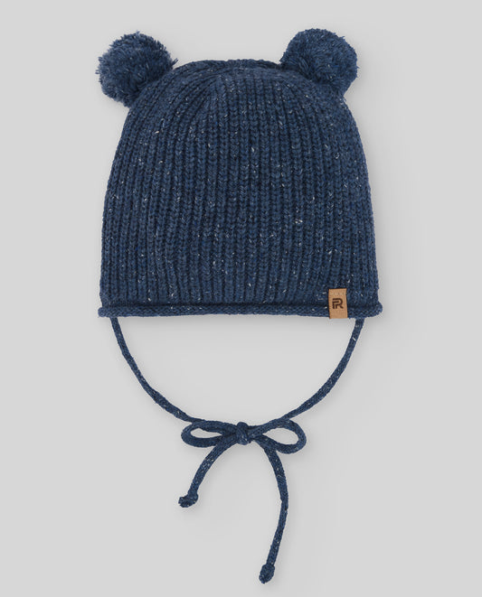 PAZ RODRIGUEZ Cappello Baby con Pom Pon Blu Melange Autunno-Inverno