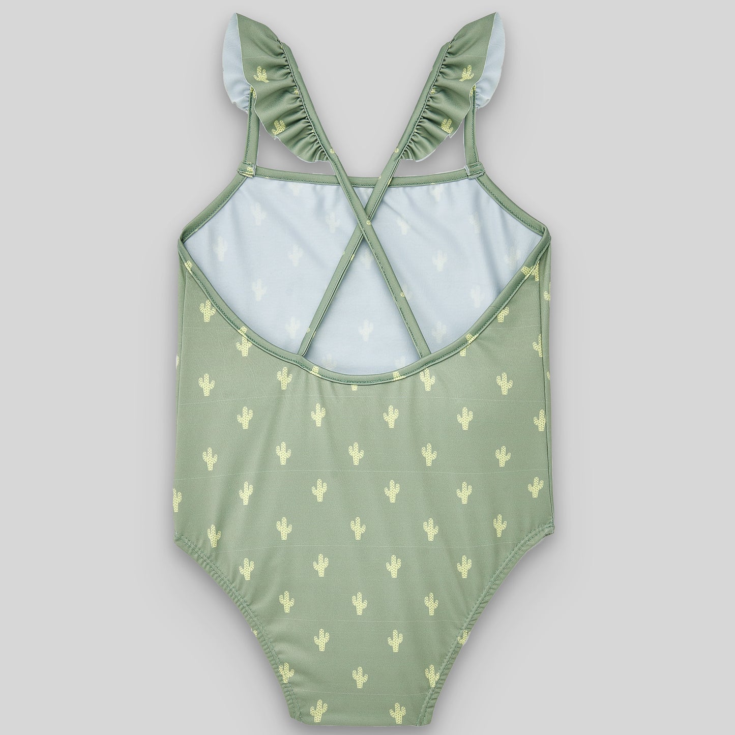PAZ RODRIGUEZ Green-Yellow Cactus Pattern One-piece Swimsuit
