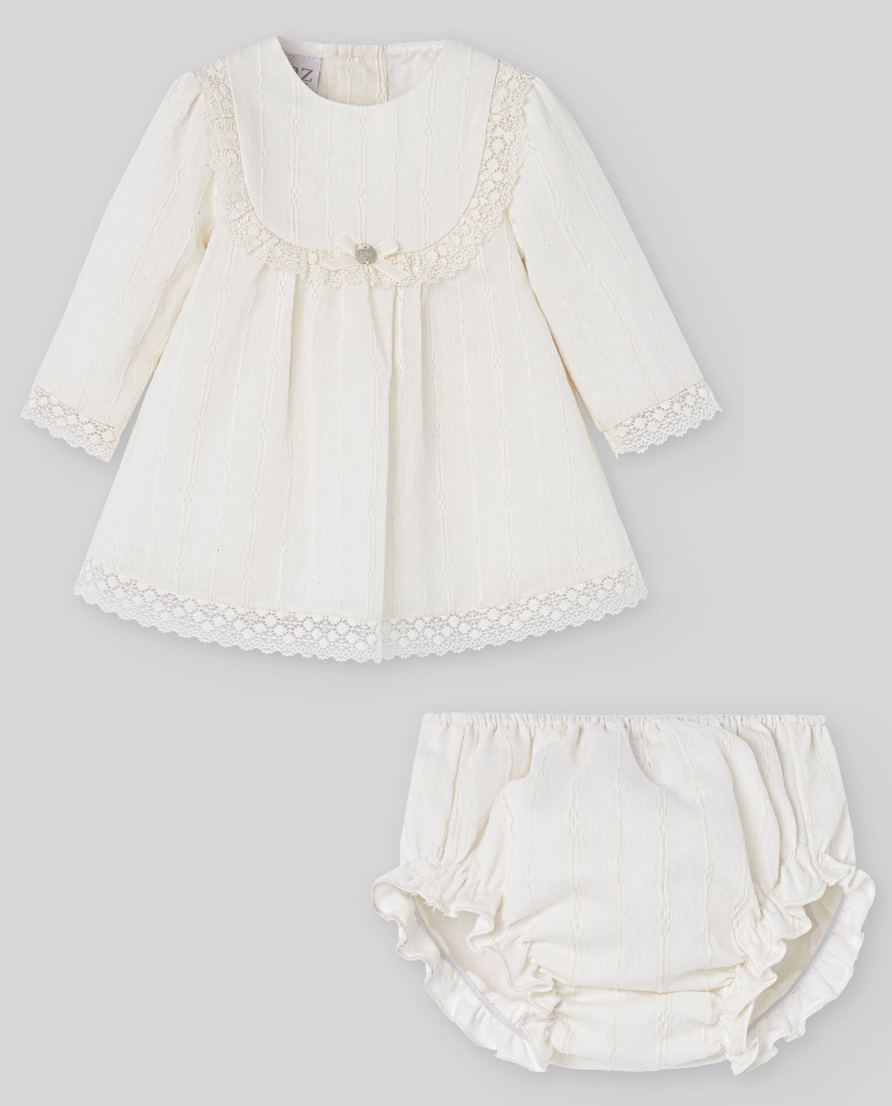 PAZ RODRIGUEZ Vestito Cerimonia con coulotte e Cuffia Panna Autunno-Inverno