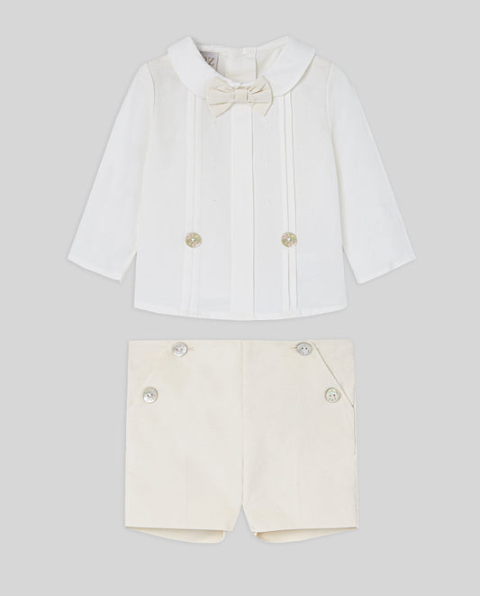 PAZ RODRIGUEZ Set cerimonia completo due pezzi blusa+short con cardigan Autunno-Inverno