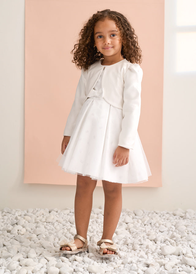 ABEL & LULA Bolero Girl Ecopelle Color Perla Primavera-Estate